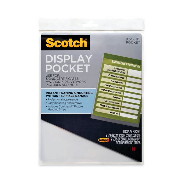 Scotch Frame, Display Pocket, Clear WL854C